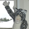 Jan 10, 2025: Snowflake the Snow Leopard was thrilled for metro Atlanta to finally get some real snow after nearly five years with nothing more than light flurries.